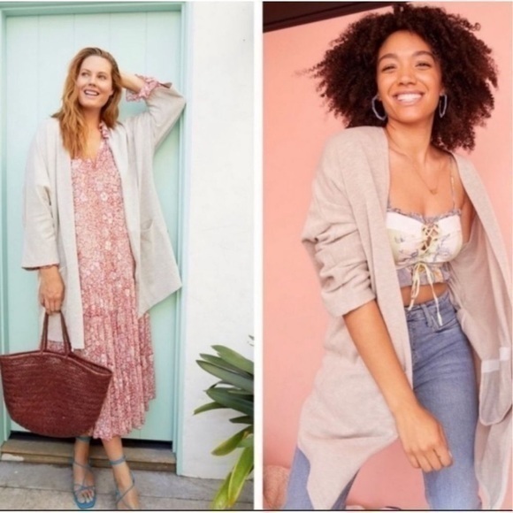 Anthropologie Sweaters - NWT Anthropologie DONNI. Sandwash Ribbed Open Front Cardigan One Size